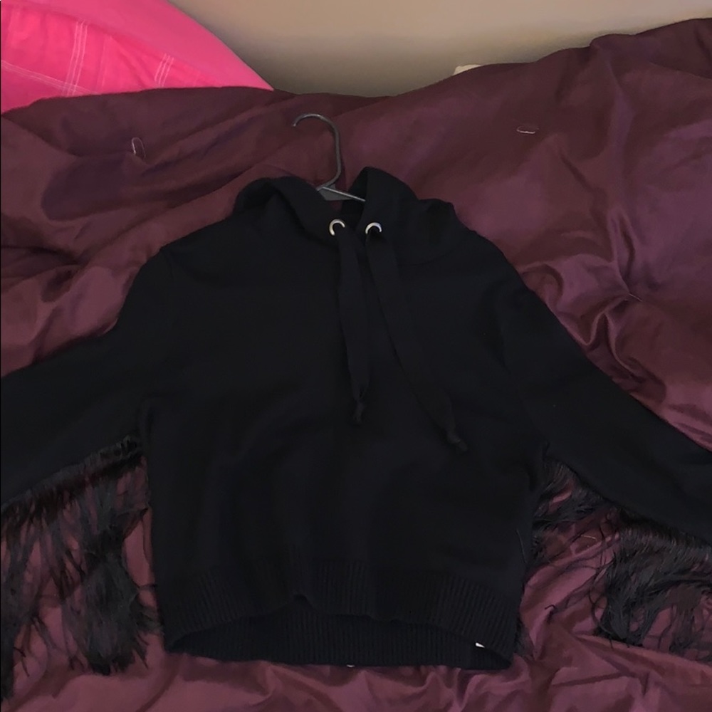 hoodie w Flapper like things on it